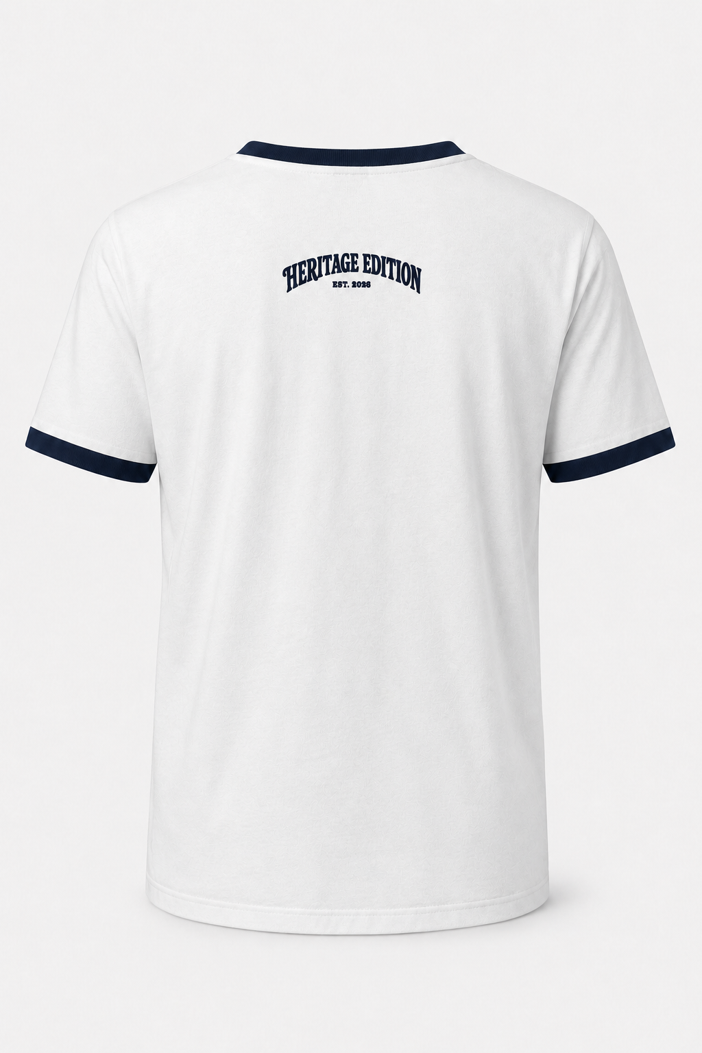 WHITE/NAVY HERITAGE RINGER TEE